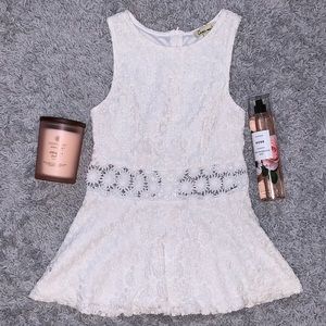 Lace tank top blouse